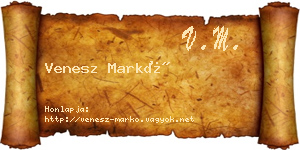 Venesz Markó névjegykártya